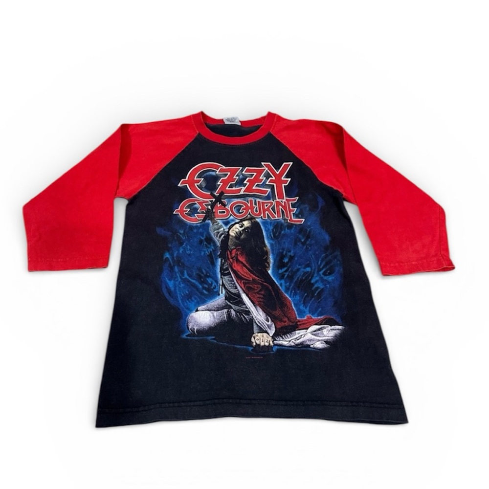 Vintage 1991 Ozzy Osbourne- Blizzard of Oz Metal Band‎ Tee Raglan